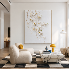 Falling Petals Serenity – Floral Wall Art