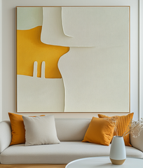 Golden Horizon – Textured Landscape Oil Painting