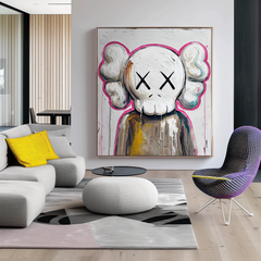 KAWS-Inspired Original Oil Painting