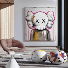 KAWS-Inspired Original Oil Painting
