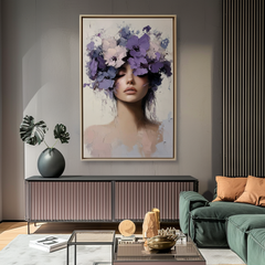 Petals of Silence-Impressionist Floral Portrait Oil Painting: Textured – Textured Floral Wall Art