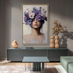 Petals of Silence-Impressionist Floral Portrait Oil Painting: Textured – Textured Floral Wall Art
