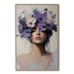 Petals of Silence-Impressionist Floral Portrait Oil Painting: Textured – Textured Floral Wall Art