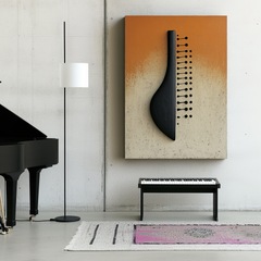 Rhythm of Silence – Minimalist 3D Textured Abstract Wall Art, Oil on Canvas