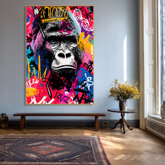 Royal Force – Contemporary Crowned Gorilla Portrait Oil Painting