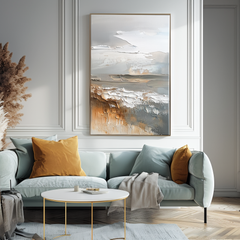 Rustic Horizon – Textured Abstract Wall Art