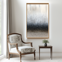 Silent Rainfall – 3D Textured Abstract Oil Painting on Canvas