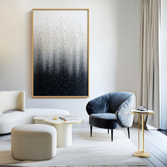 Stardust Veil – Textured Abstract Wall Art