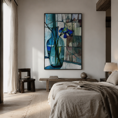 Stillness in Blue – Floral Wall Art