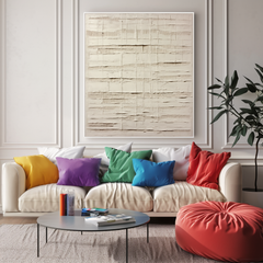 Grid Harmony – Textured Geometric Wall Art