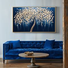 Tree of Light-Modern 3D Textured Tree Wall Art – Textured Floral Wall Art