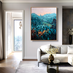 Twilight Hills – Textured Landscape Wall Art