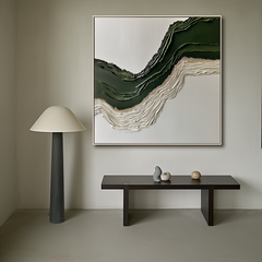 Verdant Horizon-Modern Textured Abstract Wall Art – Textured Seascape Wall Art