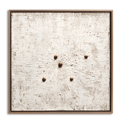 Wabi-Sabi Neutral Textured Wall Art – Modern Abstract Canvas with 3D Accents