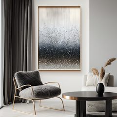 Whispering Rain – 3D Textured Abstract Oil Painting on Canvas