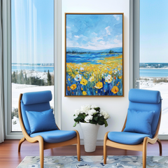 Whispers of Summer – Textured Floral Wall Art