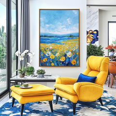 Whispers of Summer – Textured Floral Wall Art
