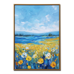 Whispers of Summer – Textured Floral Wall Art