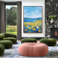 Whispers of Summer – Textured Floral Wall Art