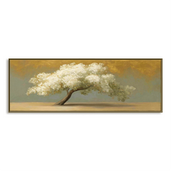 White Tree Horizon – Textured Landscape Wall Art