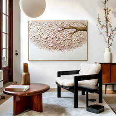 Petal Drift – Textured Floral Wall Art