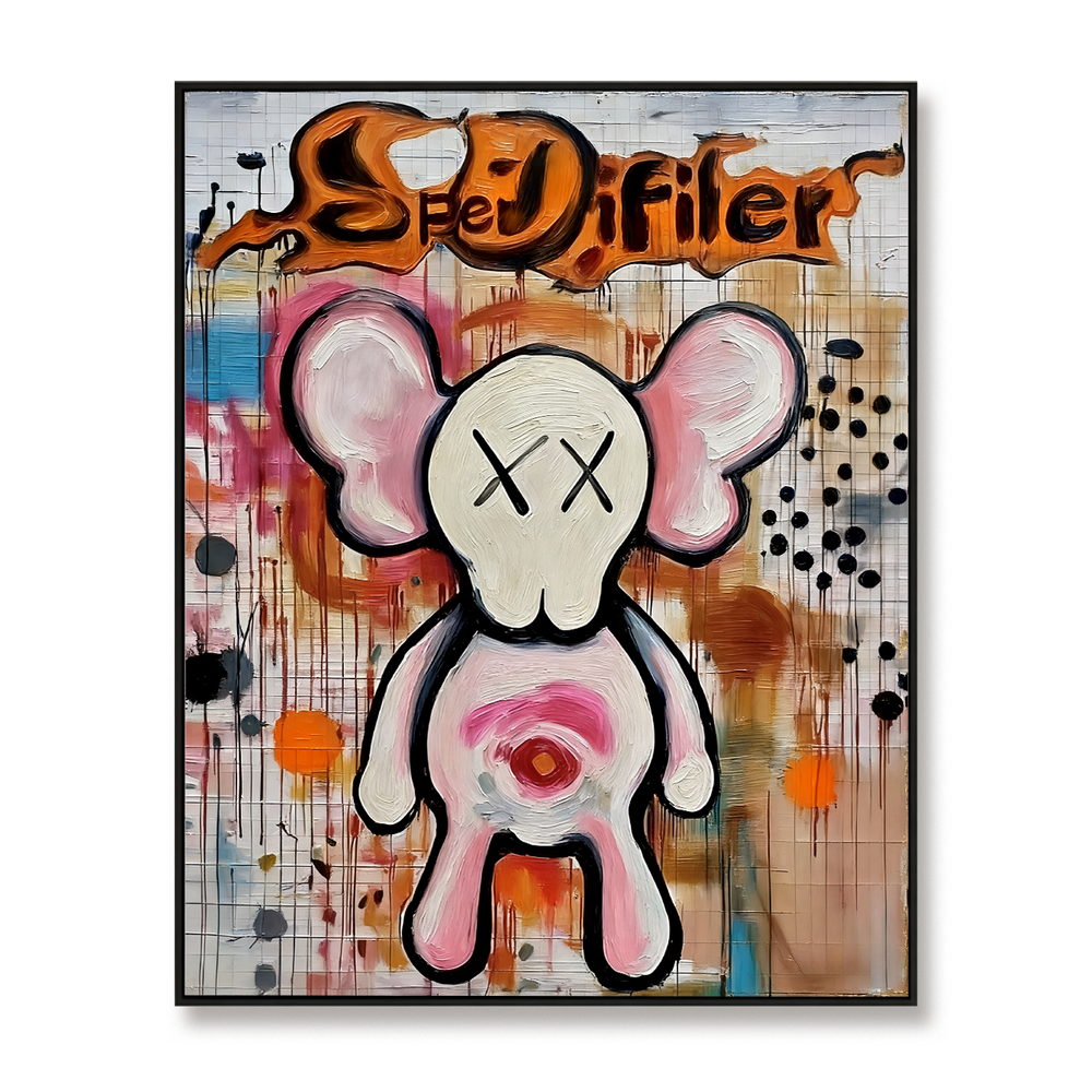 Spe Difter – Playful Contemporary Character Painting hand-painted wall art