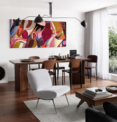Abstract Large Colorful Painting On Canvas Contemporary Acrylic Painting Modern Wall Art Home Decor