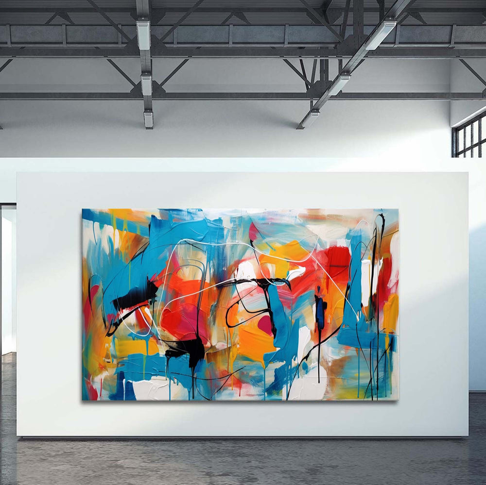 Large colorful Acrylic Painting Original Oil Painting On Canvas Modern Abstract Living Room Wall Art