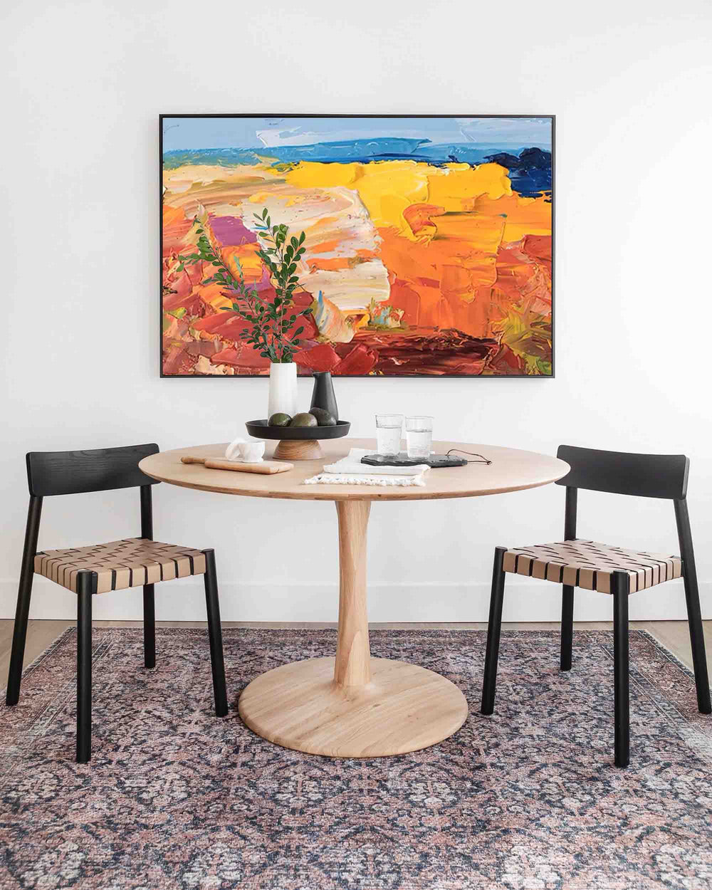 Large Abstract Canvas Oil Painting Original Wall Art Simple Landscape Painting Living Room Decoration