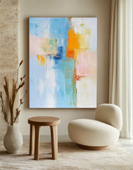 Texture Abstract Oil Painting Bright Large Acrylic Painting On Canvas High Quality Original Artwork