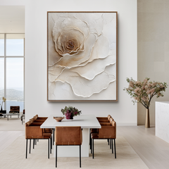 Velvet Bloom – Textured Floral Wall Art