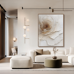 Velvet Bloom – Textured Floral Wall Art