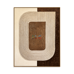 Architectural Flow Frame – Minimalist Abstract Textured Wall Art hand-painted wall art
