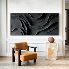 Fault Line Silence – Minimalist Textured Wall Art