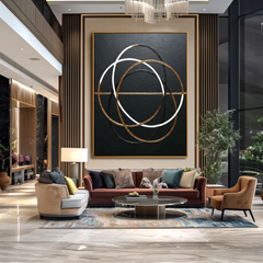 Interwoven Balance – Hand-Painted Textured Abstract Wall Art