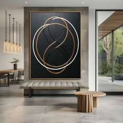 Overlapping Rings – Modern Minimalist Abstract Line Wall Art