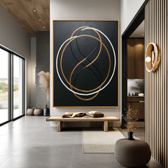 Overlapping Rings – Modern Minimalist Abstract Line Wall Art