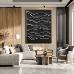 Quiet Tides – Hand-Painted Textured Abstract Wall Art