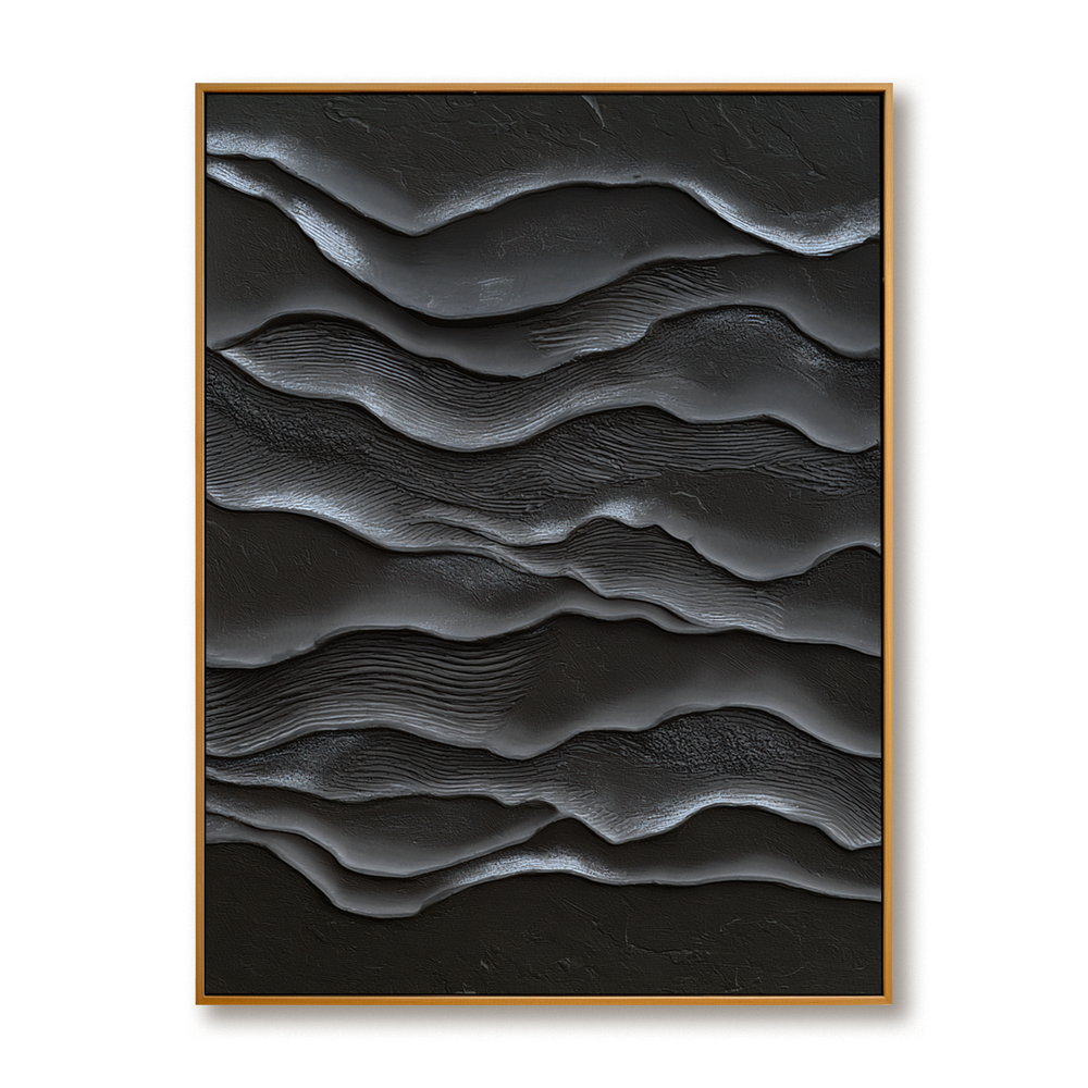 Quiet Tides – Hand-Painted Textured Abstract Wall Art hand-painted wall art