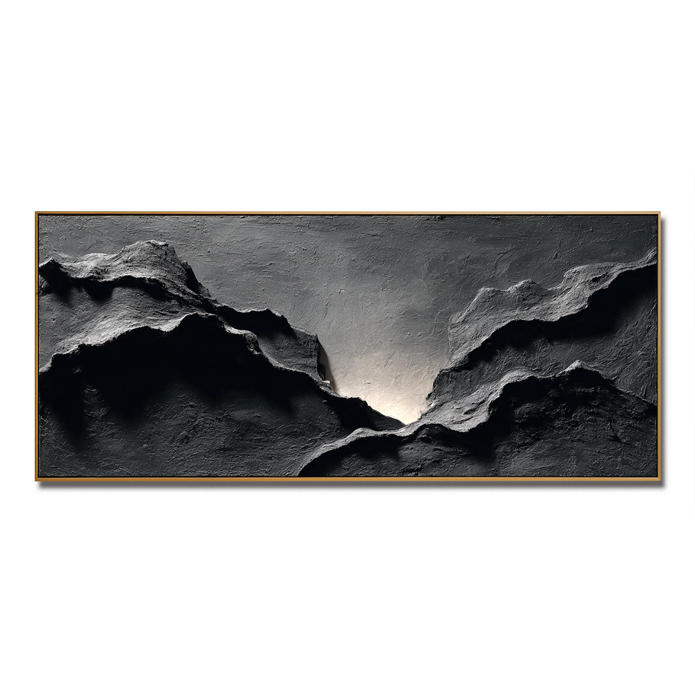Still Rift #2 – Minimalist Textured Wall Art hand-painted wall art
