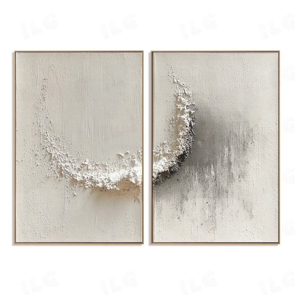 Tidal Crest – Abstract Textured Wall Art hand-painted wall art