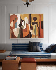 Modern Acrylic Painting Large Abstract Figure Oil Painting Original Wall Art Home Decoration