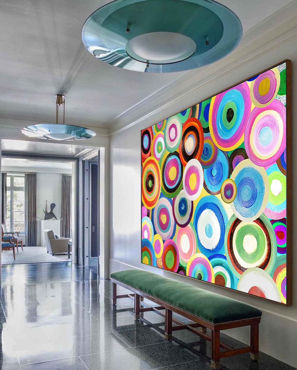 Modern  Acrylic Painting Bright Colorful Large Abstract Oil Painting Original Wall Art Home Decoration