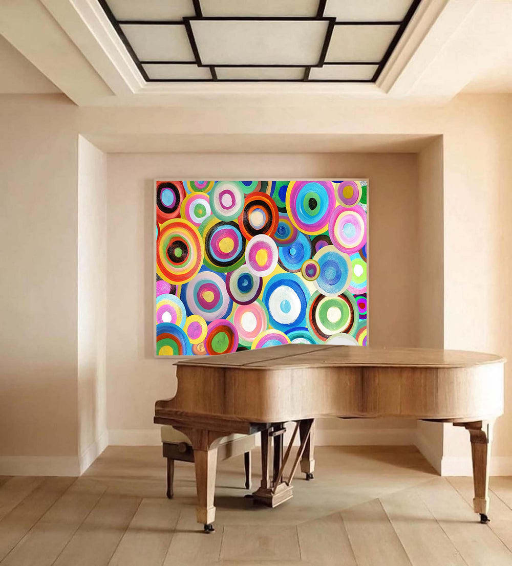 Modern  Acrylic Painting Bright Colorful Large Abstract Oil Painting Original Wall Art Home Decoration
