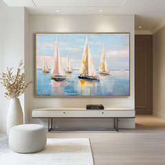 Pastel Regatta – Seascape Wall Art