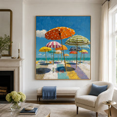 Sunny Umbrella Coast – Beach Wall Art