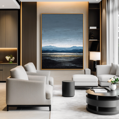 Distant Blue Horizon – Minimalist Coastal Wall Art