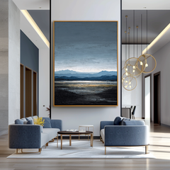 Distant Blue Horizon – Minimalist Coastal Wall Art