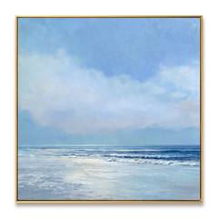 Tranquil Drift – Minimalist Ocean Seascape Wall Art
