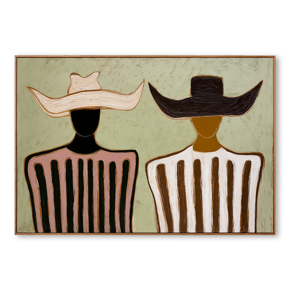 Bound by Balance – Minimalist Figurative Wall Art hand-painted wall art